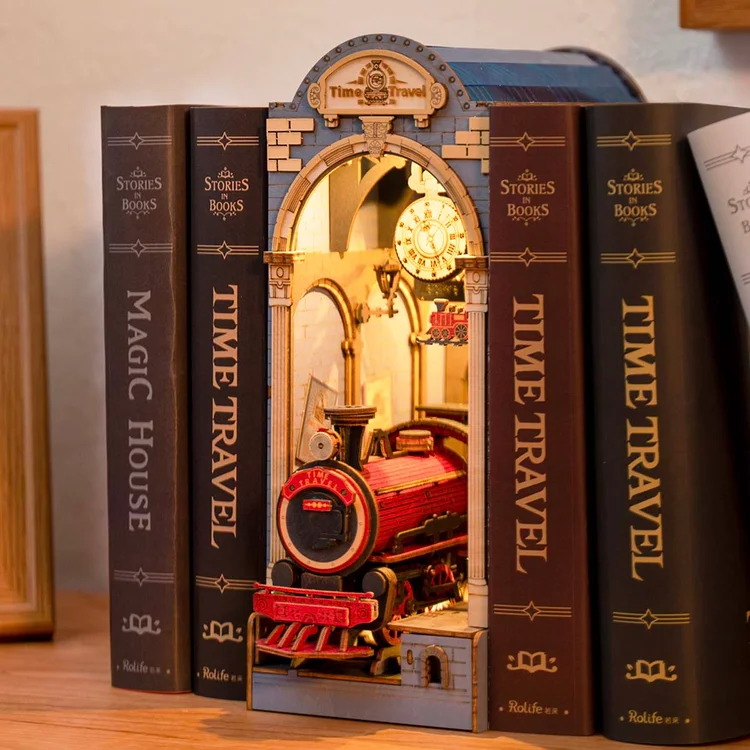 3D Booknook & Wonderland Bookends Kit - Time Travel Booknook - Image 4