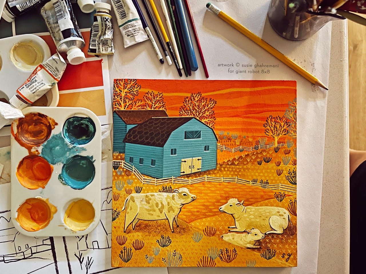 8 x 8 (2022) - #03 - Susie Ghahremani - "Sunset Farm" - Image 2