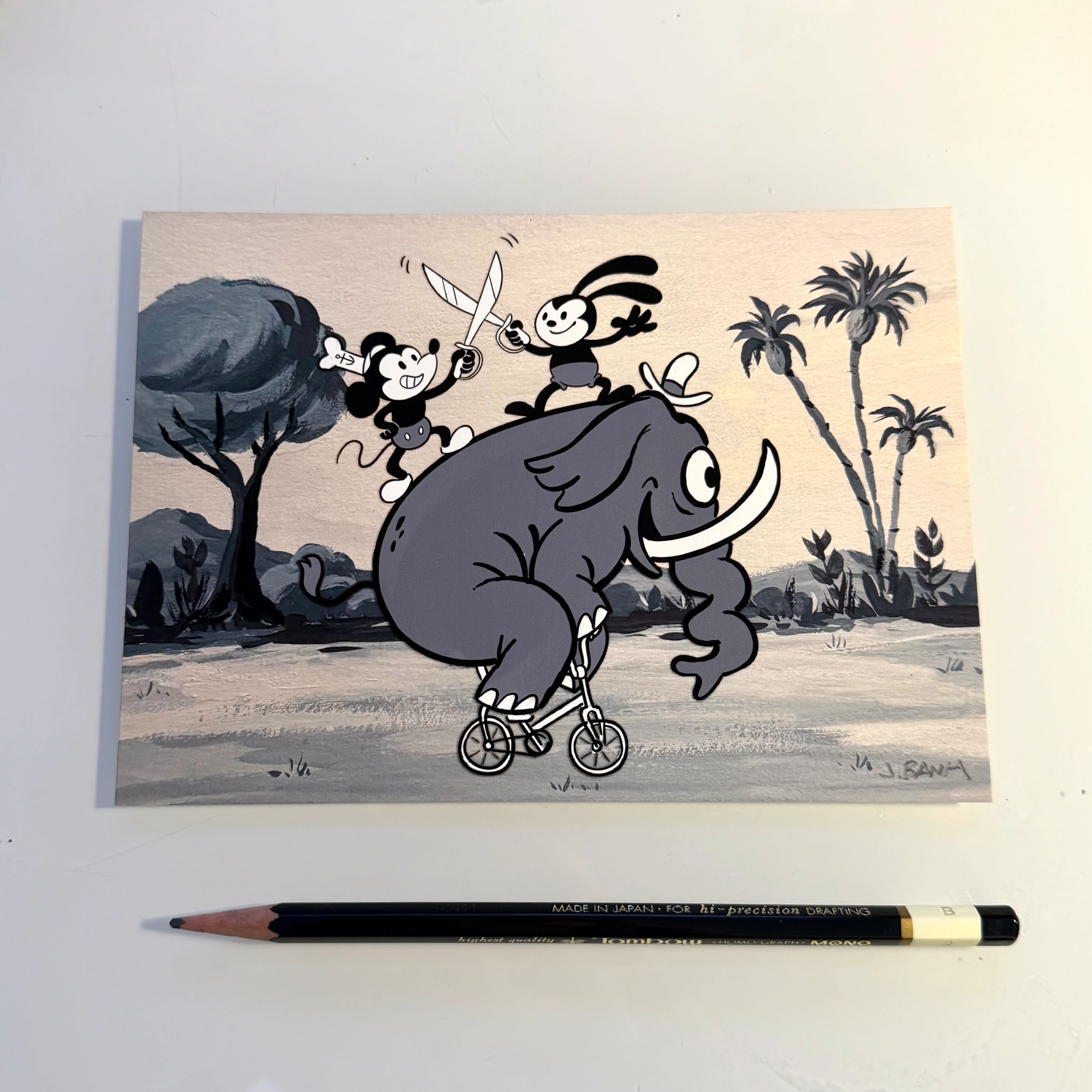 ANIMALS - John Banh - "RABBIT vs MOUSE" Art Print