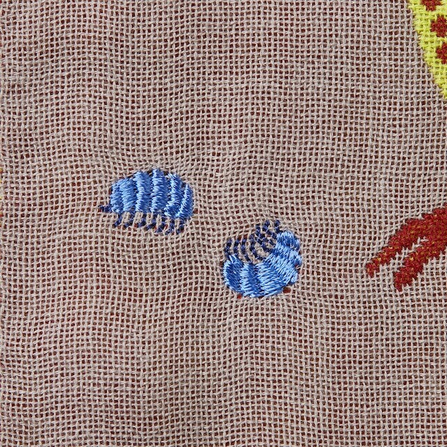 Armadillo w/ Pill Bugs Square Handkerchief (Gray Purple) - Image 2