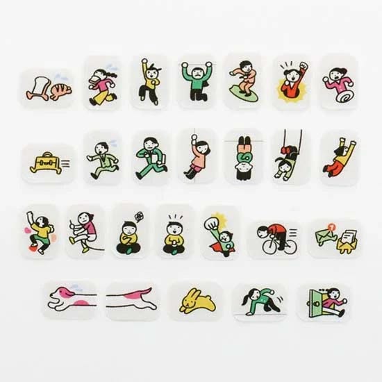 Bande - Very Busy Washi Sticker Roll (People Who Live in Notebooks) - Image 2