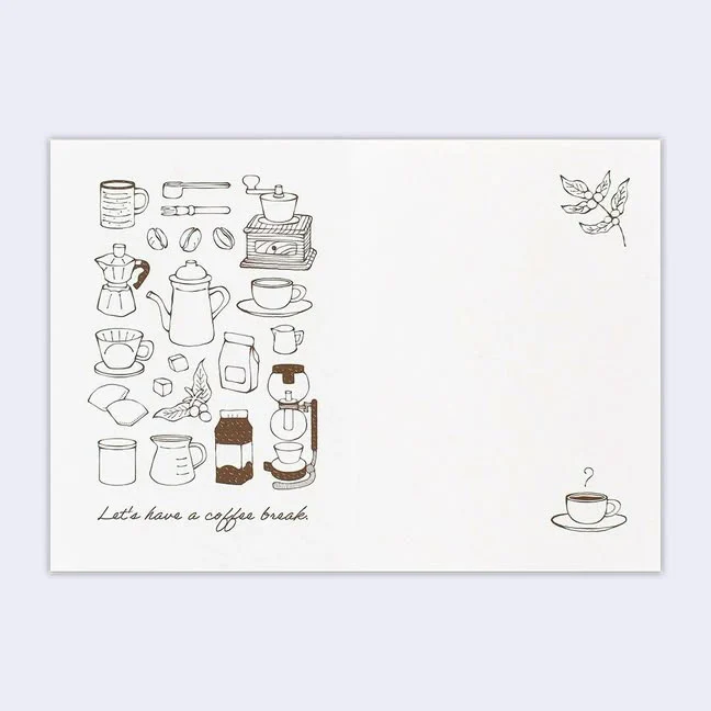 Coffee Grounds Greeting Card (Coffee Instruments) - Image 2