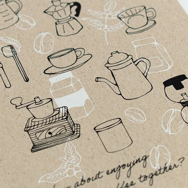 Coffee Grounds Greeting Card (Coffee Instruments) - Image 4