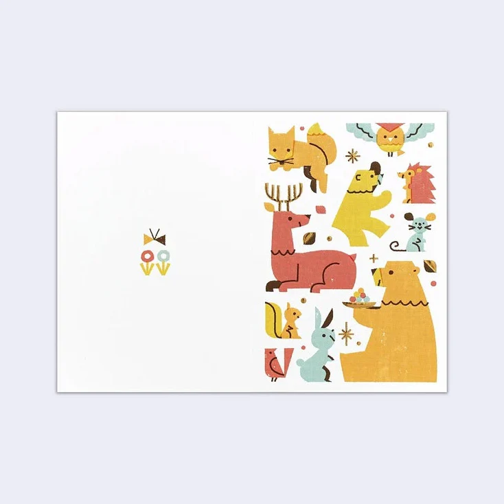 CREALD - Mini Animal Greeting Card (Yellow Envelope) - Image 2