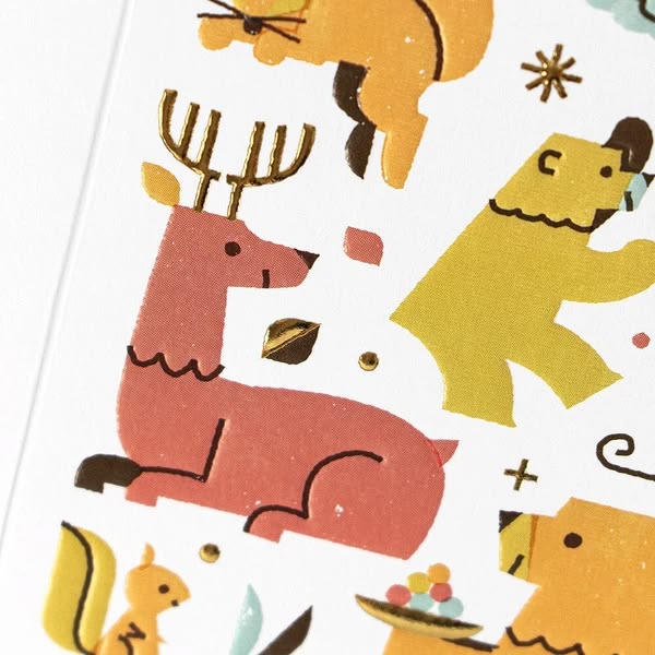 CREALD - Mini Animal Greeting Card (Yellow Envelope) - Image 3