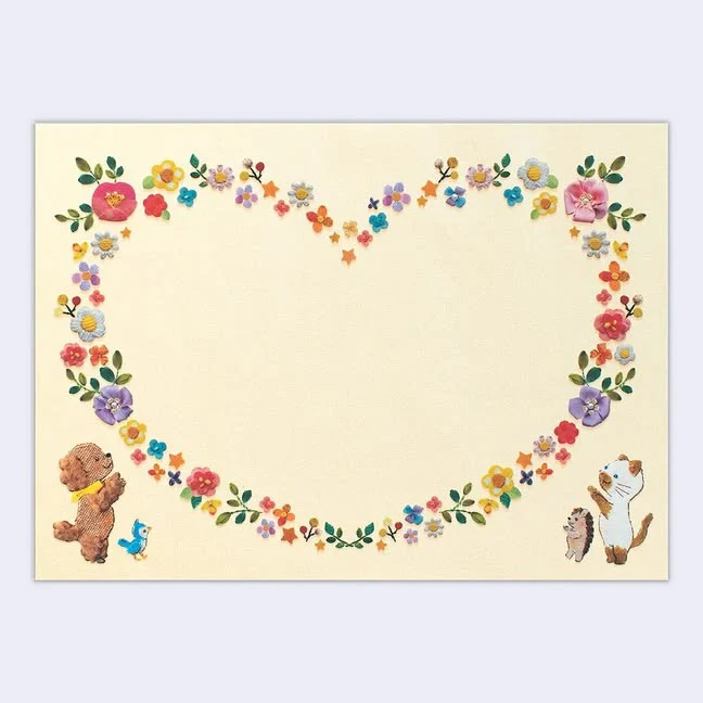 CREALD - Thank You! Cat & Dog Ribbon Greeting Card (Green) - Image 3