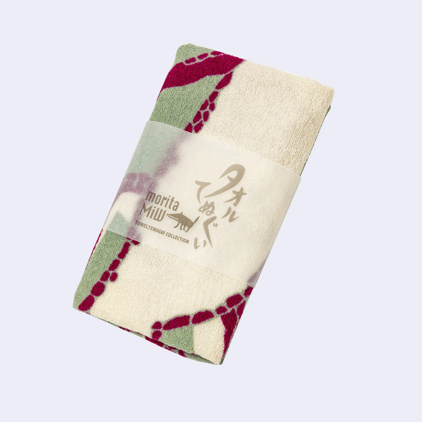 Crocodiles Tenugui Tea Towel (Purple and Green) - Image 2