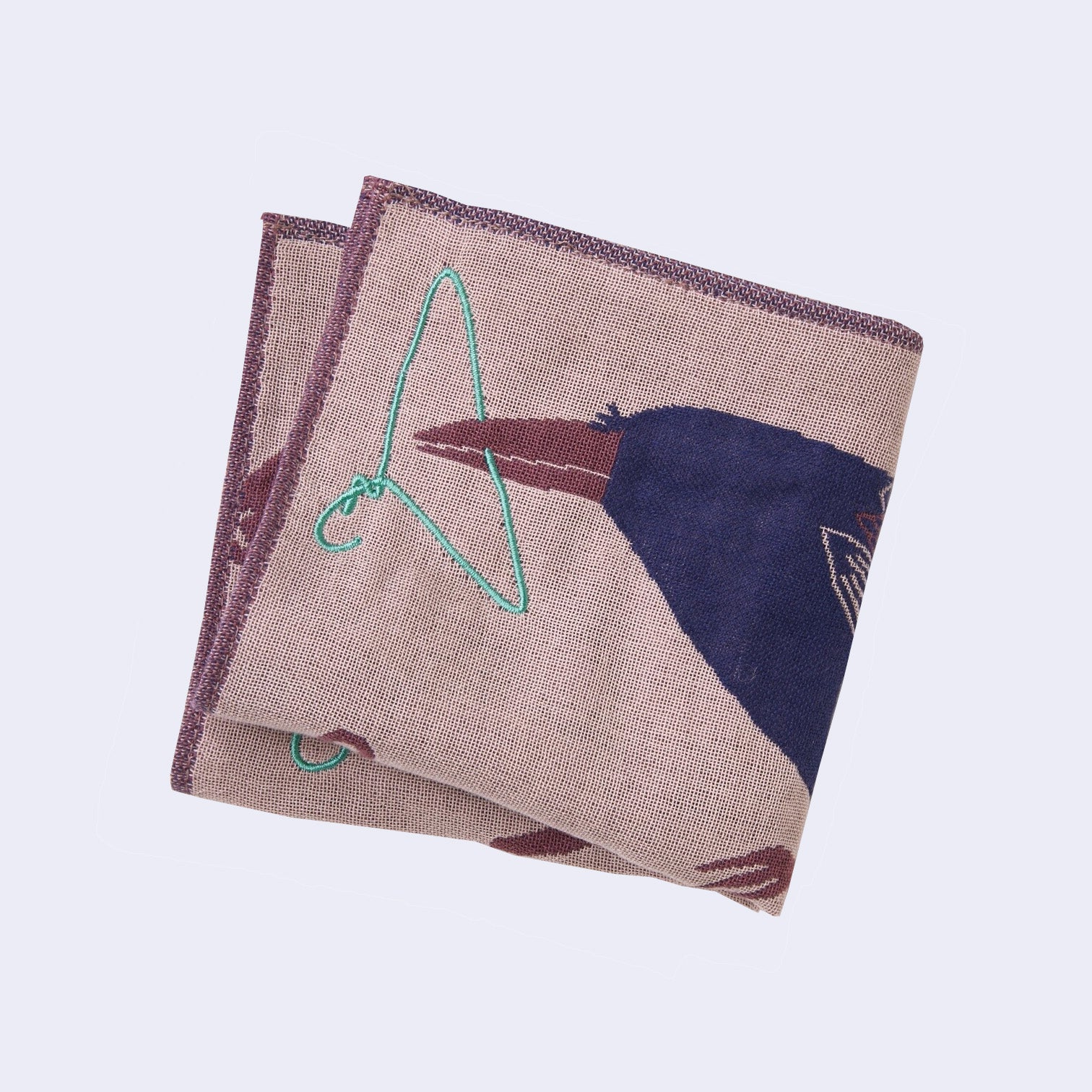 Crow w/ Hangers Square Handkerchief (Purple) - Image 2