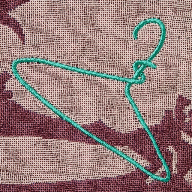 Crow w/ Hangers Square Handkerchief (Purple) - Image 3