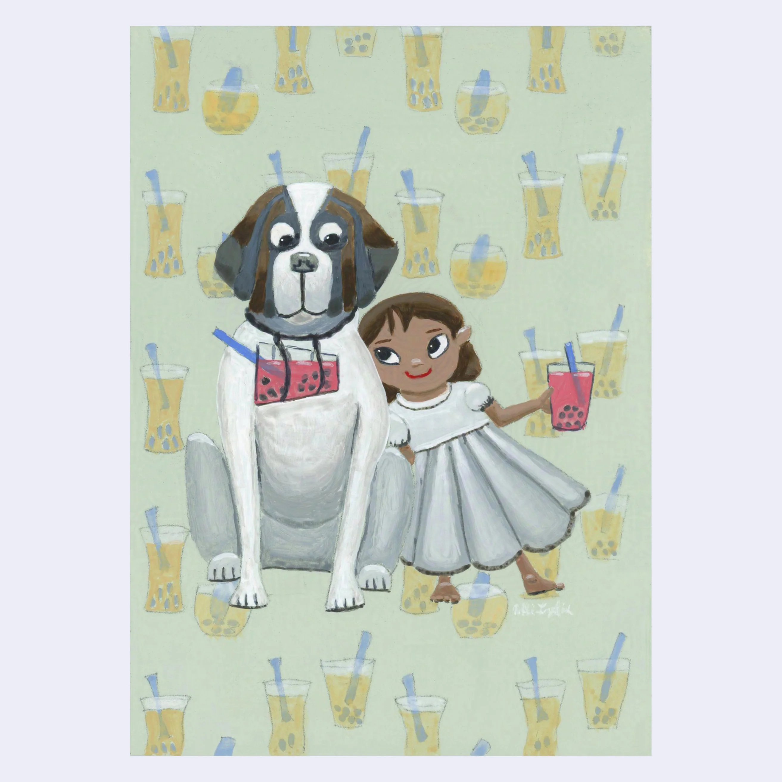 Nikki Longfish - "Emergency Boba" Art Print (Doggo Show 2025)