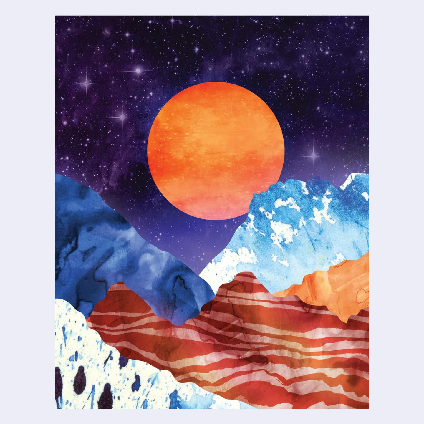 Durido - Orange Moon Print