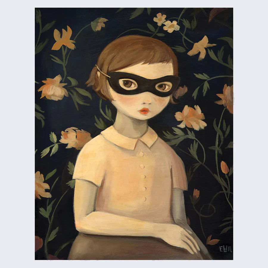 Emily Winfield Martin - Masked Evaline W/ Floral Wallpaper Print