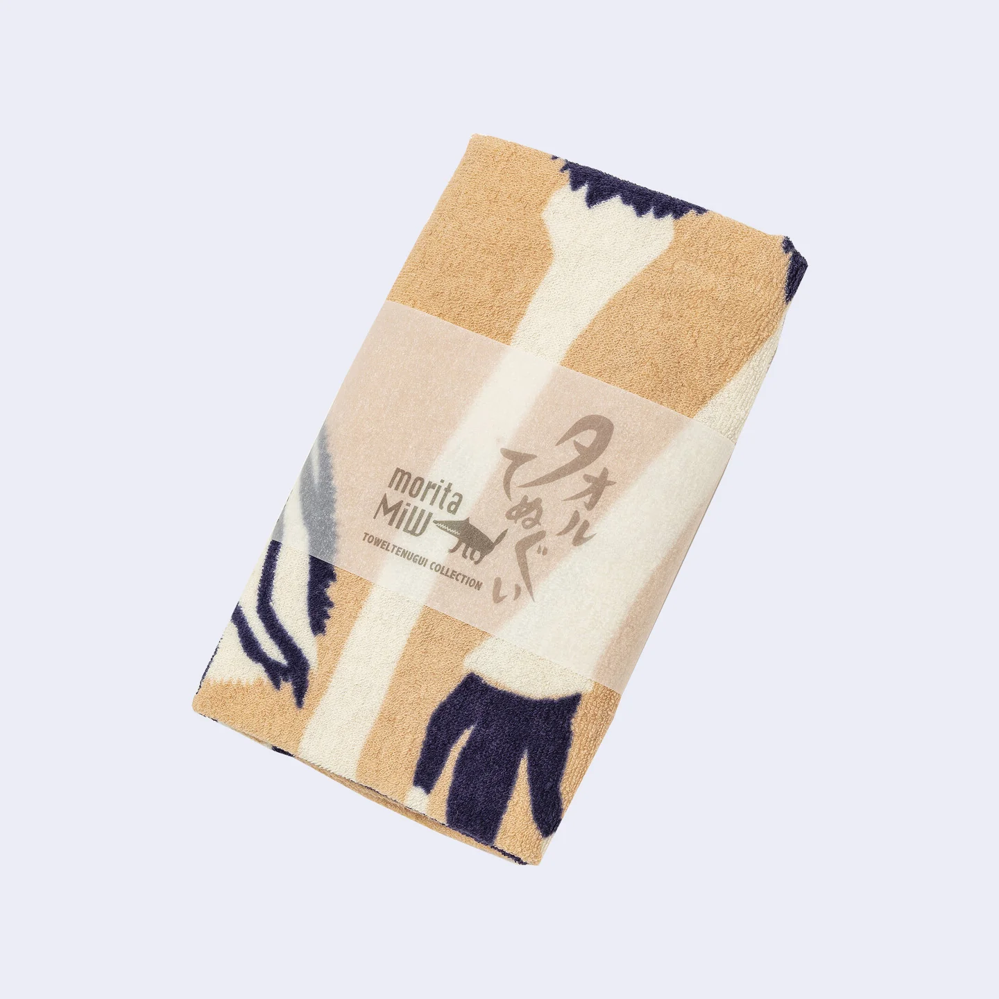 Emu Family Tenugui Tea Towel (Salmon Pink) - Image 2