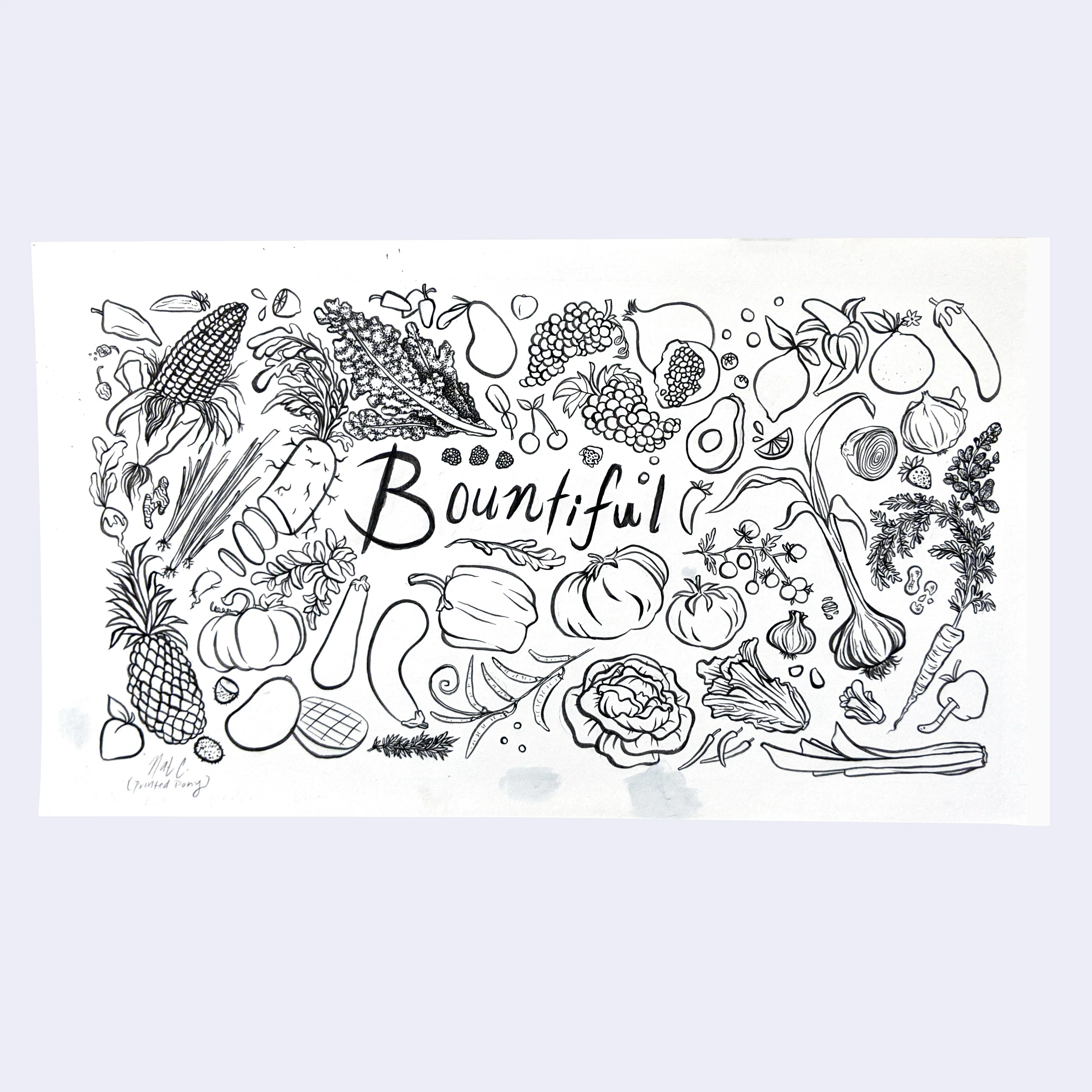 Fruits & Veggies Show 2023 - Printed Pony (Nat Center) - "Bountiful"