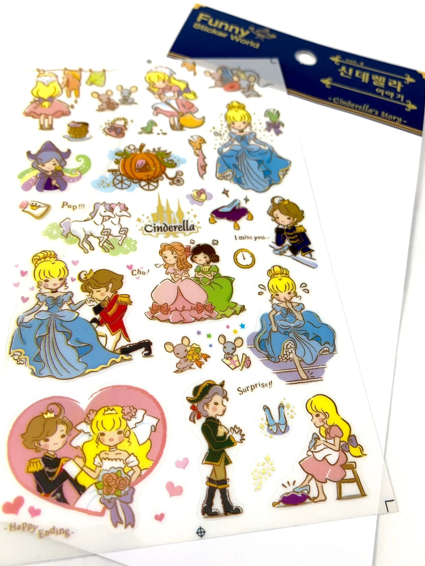 Funny Sticker World - Cinderella Princess Sticker Sheet - Image 3