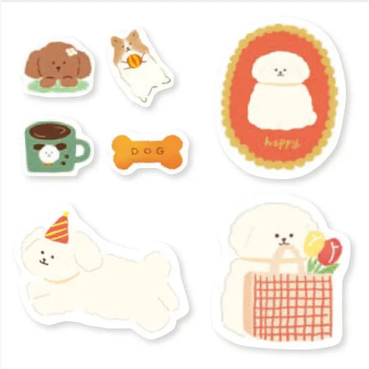 Furukawashiko - Dog Celebration Flake Sticker Set - Image 2