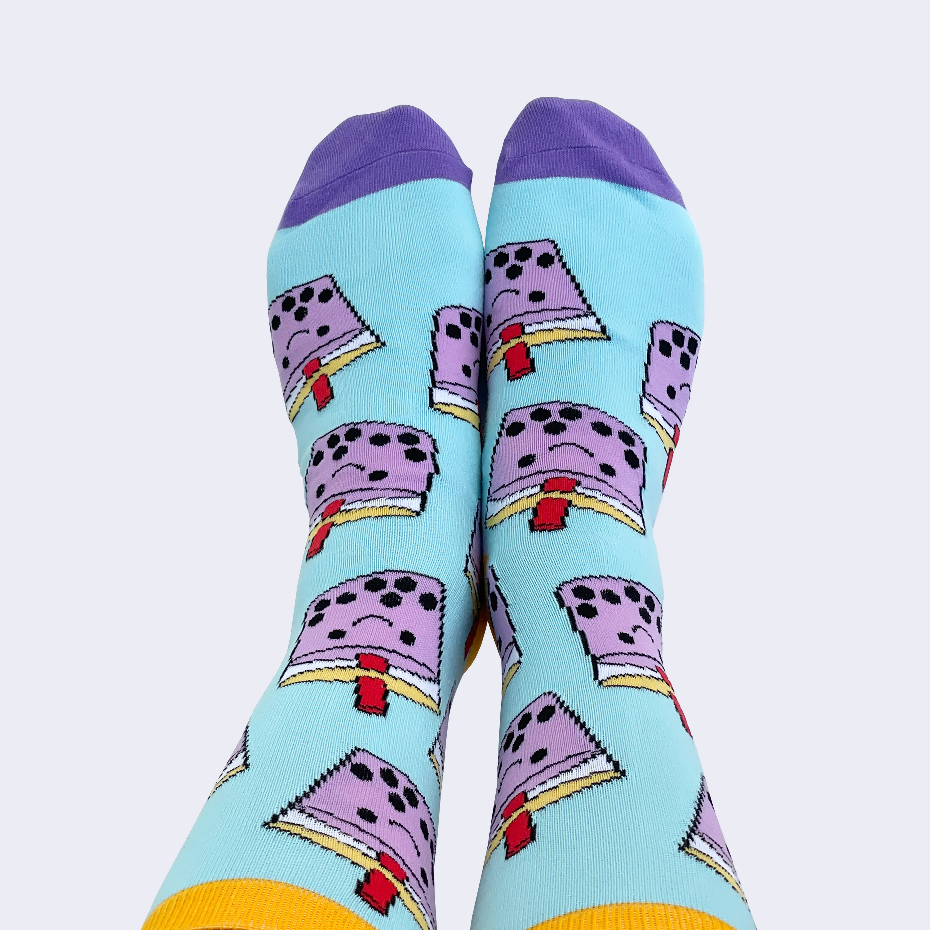 Giant Robot - Big Boba Socks - Light Blue w/ Taro Boba - Image 3