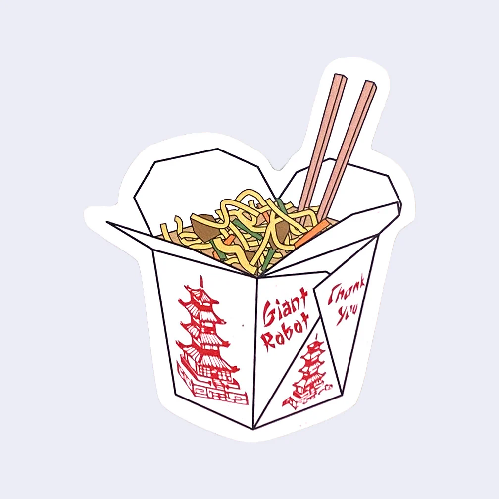 Giant Robot - Chinese Take Out Box Sticker