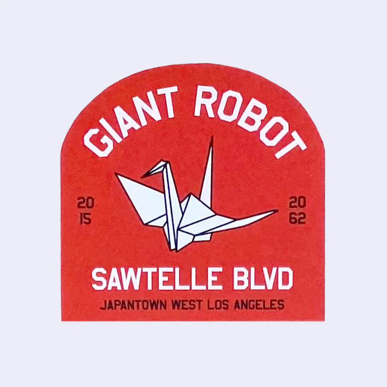 Giant Robot - Origami Crane Sawtelle Blvd Japantown Arc Sticker
