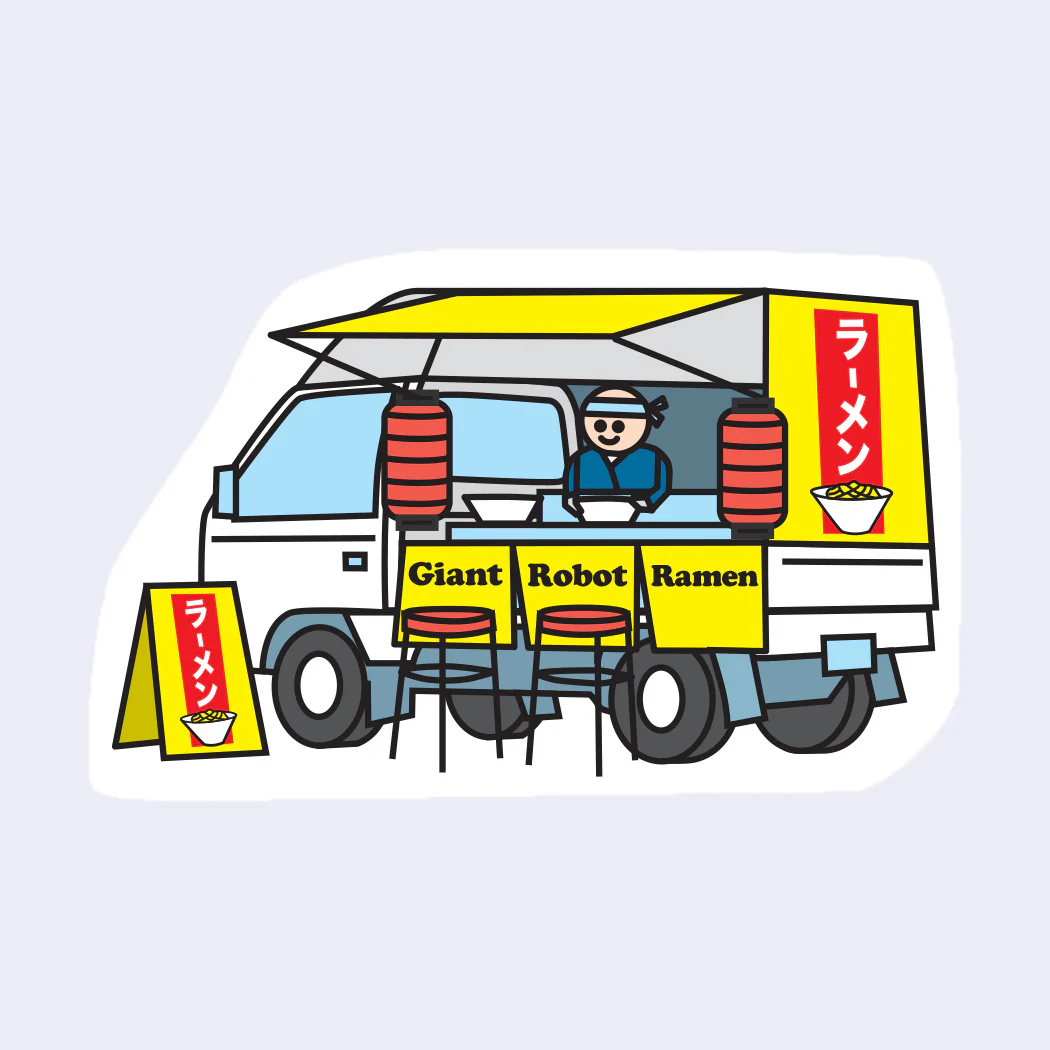 Giant Robot - Ramen Cart/Truck Sticker