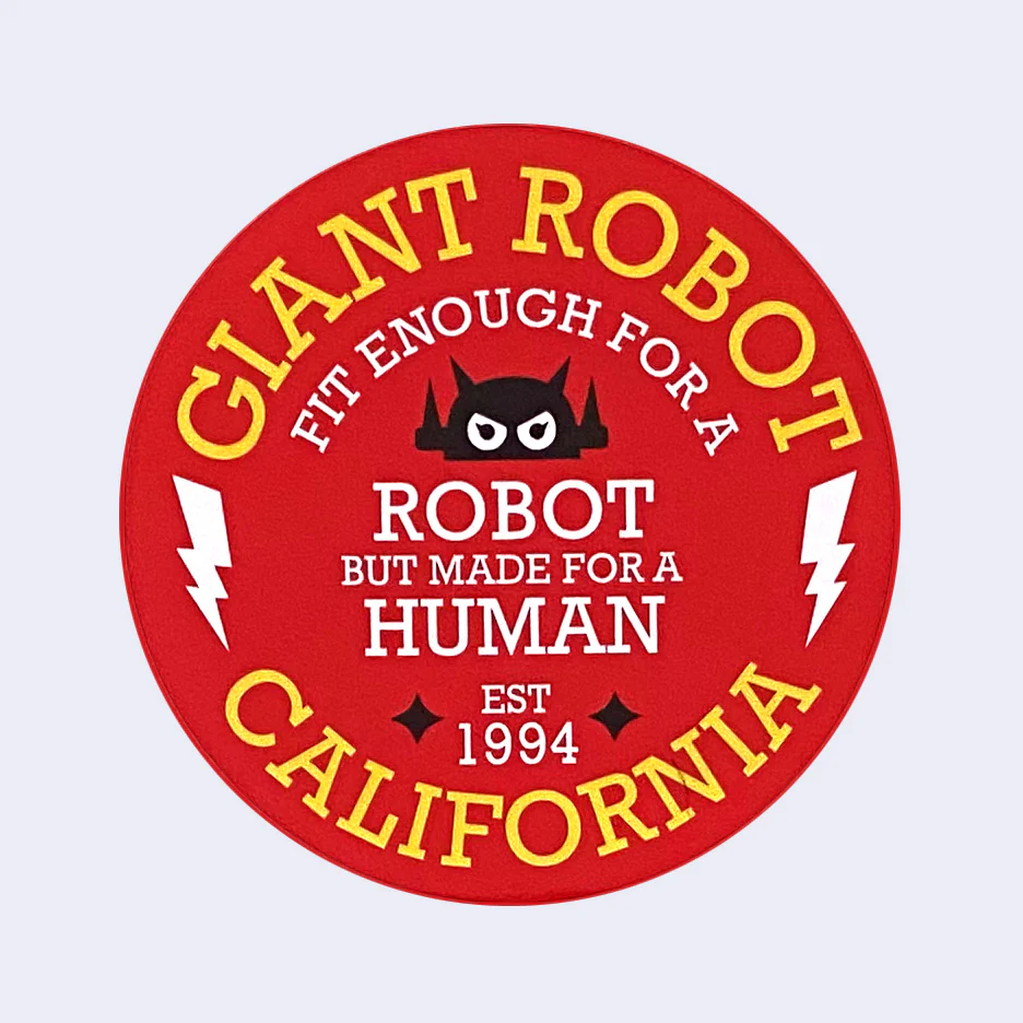 Giant Robot - Red Circle Motto Logo Sticker