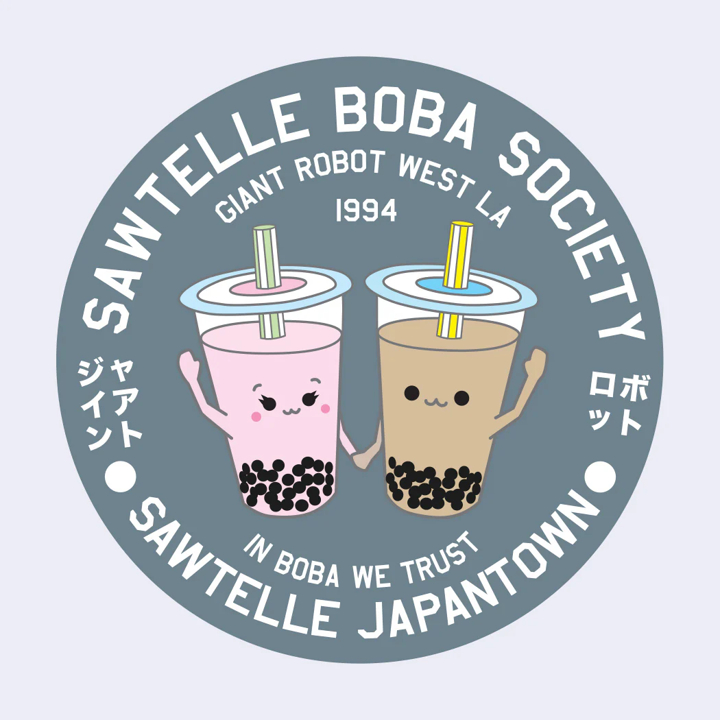 Giant Robot - Sawtelle Boba Society Sticker (Gray)