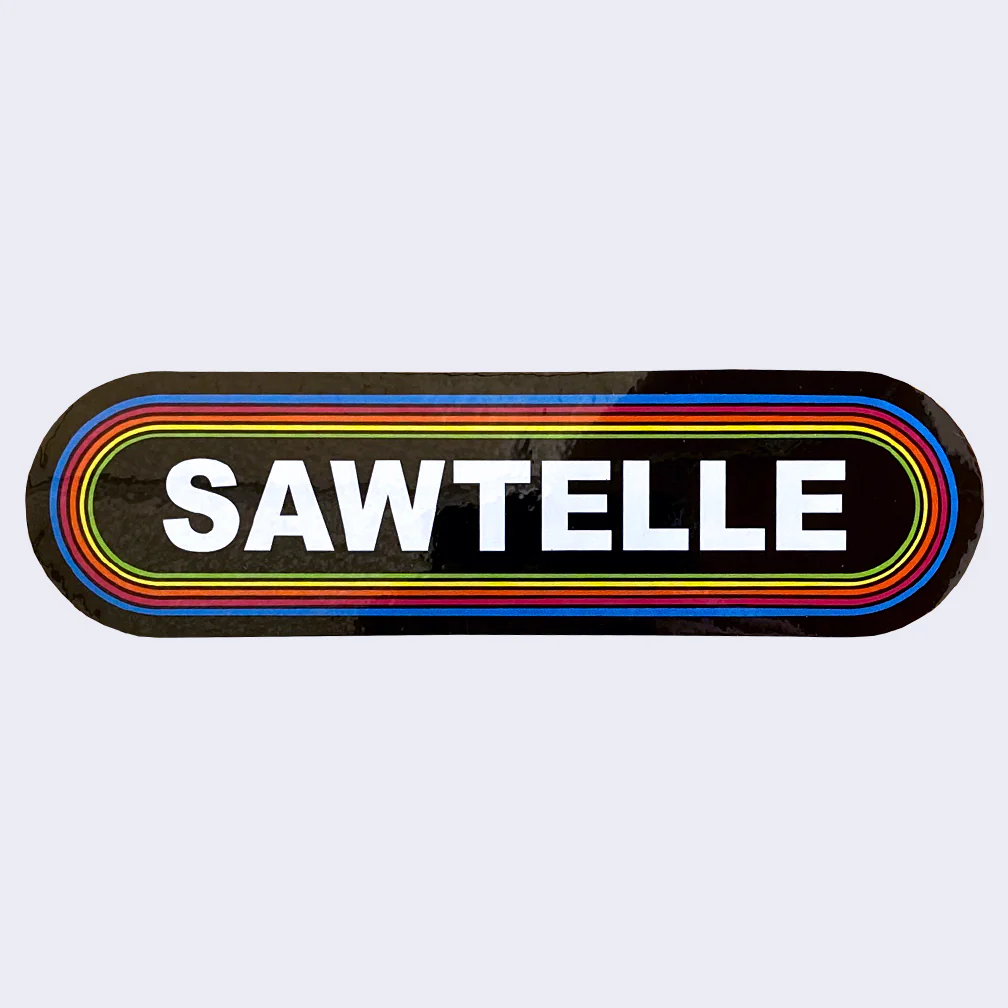 Giant Robot - "Sawtelle" Rainbow Border Sticker