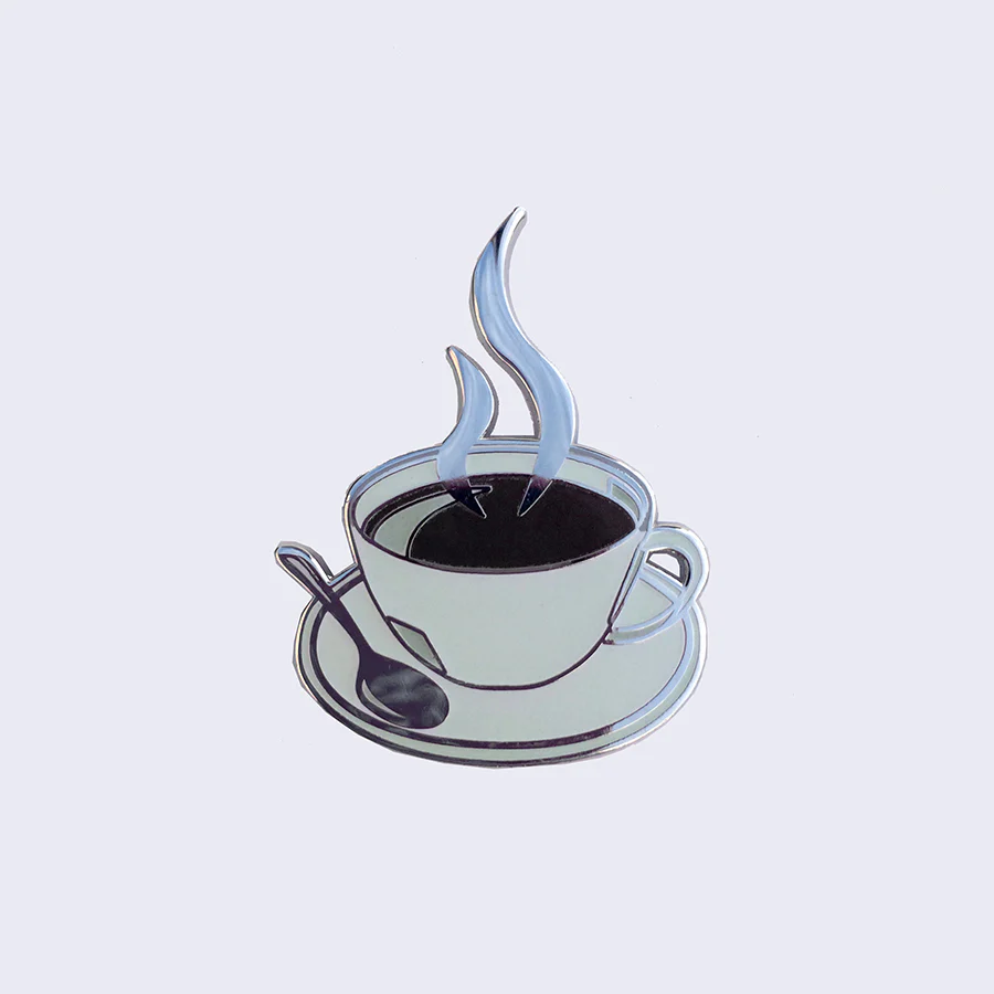 Giant Robot - Steamy Black Coffee Enamel Pin - Image 2