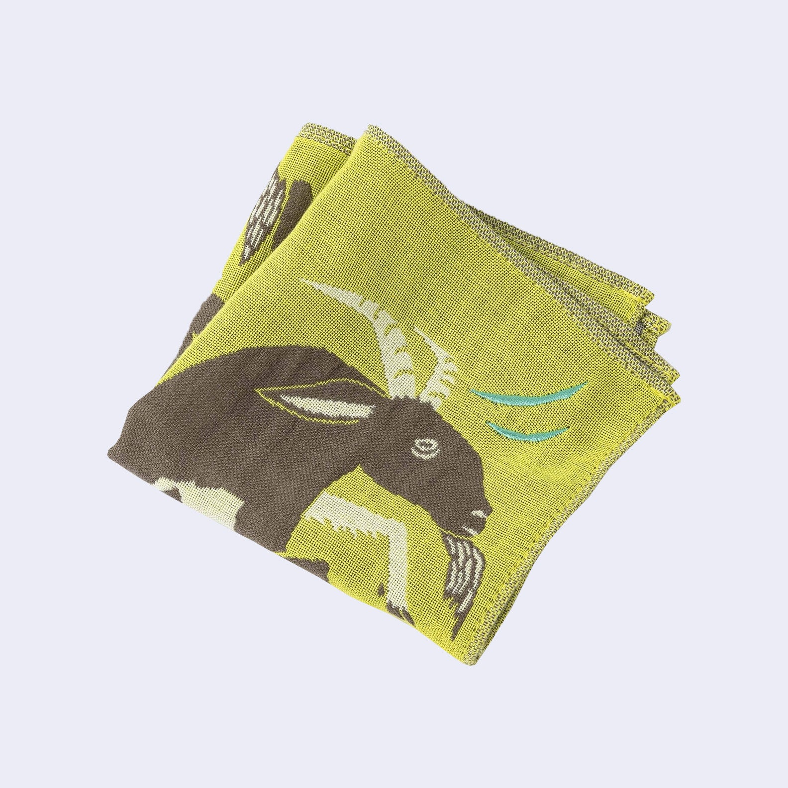 Goat Square Handkerchief (Green) - Image 2
