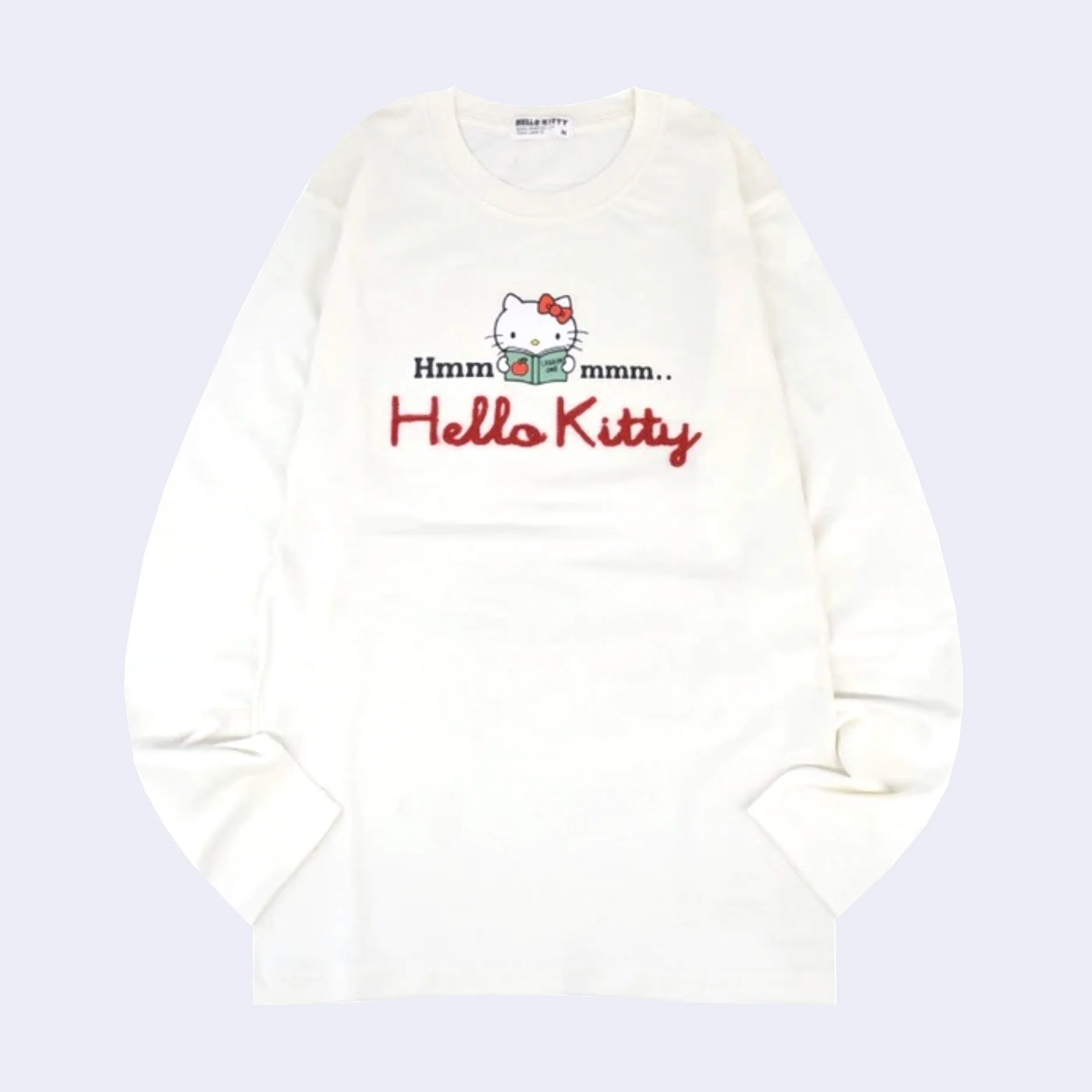 Hello Kitty "Hmmmmm.." Long Sleeve Shirt (White)