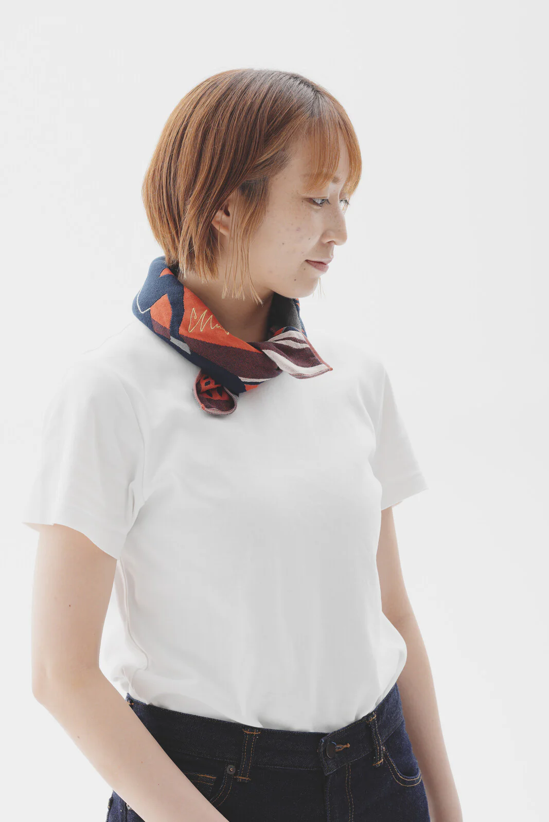 Horse Large Square Handkerchief/Bandana (Navy and Red) - Image 3