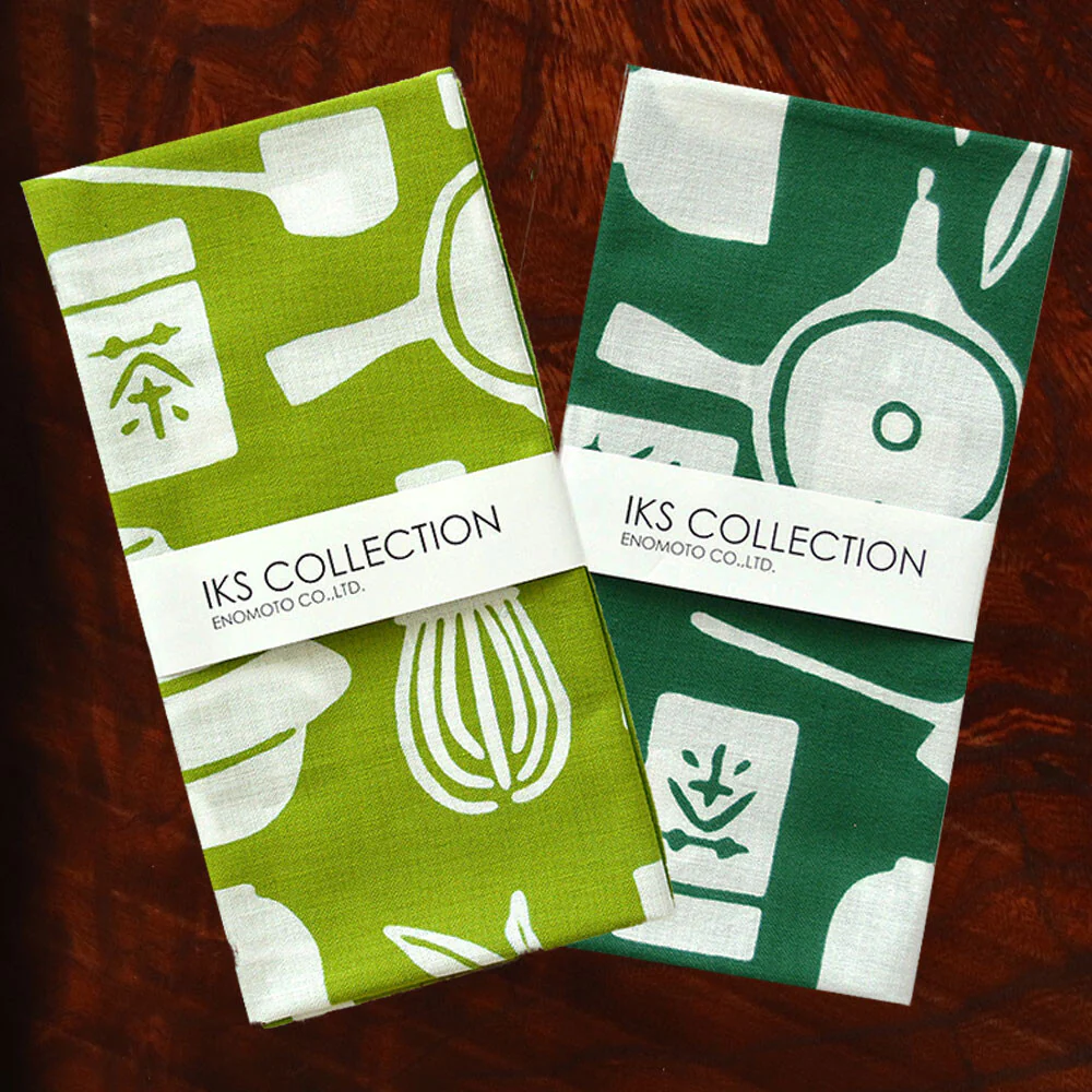 IKS Collection - Matcha Tea Supplies Cotton Tenugui/Tea Towel (Light Green) - Image 2
