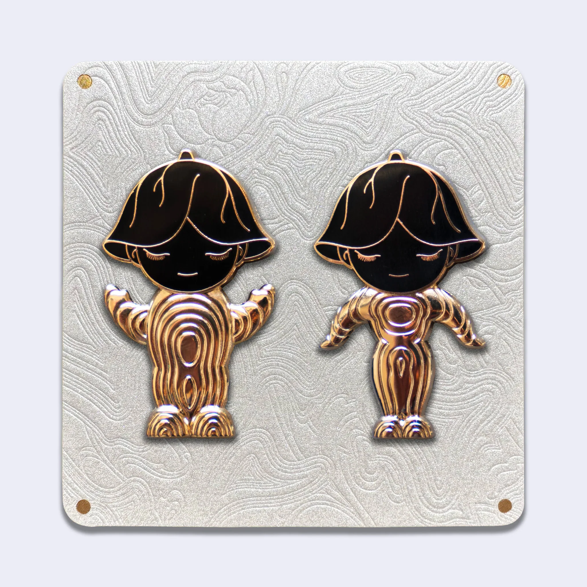 James Jean x Haroshi - Trespassers Enamel Pin (Monochrome)