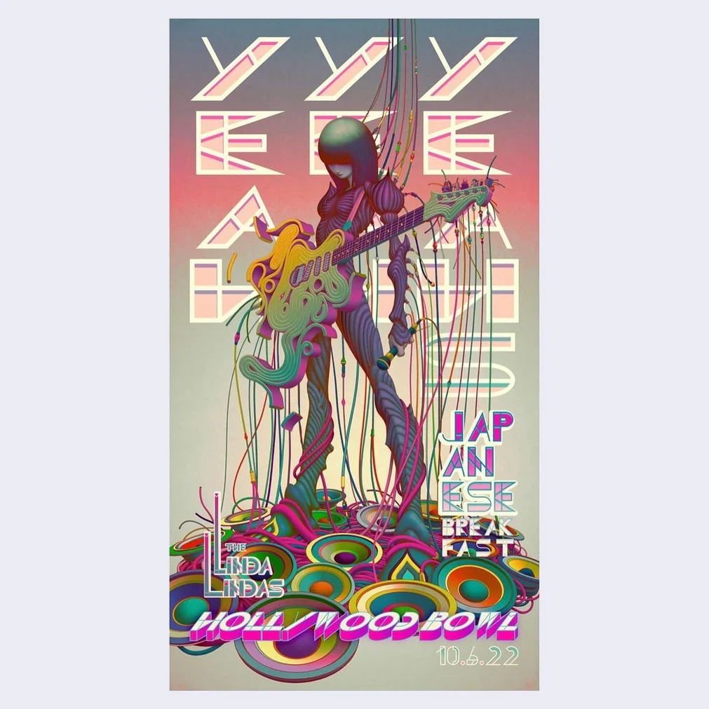 James Jean - "Yeah Yeah Yeahs" Poster (Hollywood Bowl 2022)