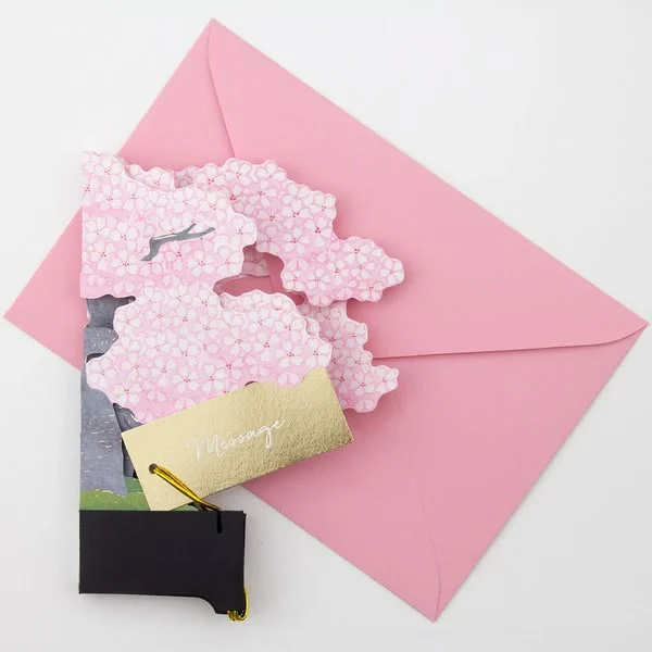 Japanese Cherry Blossom Bonsai Tree - 3D Greeting Card - Image 4