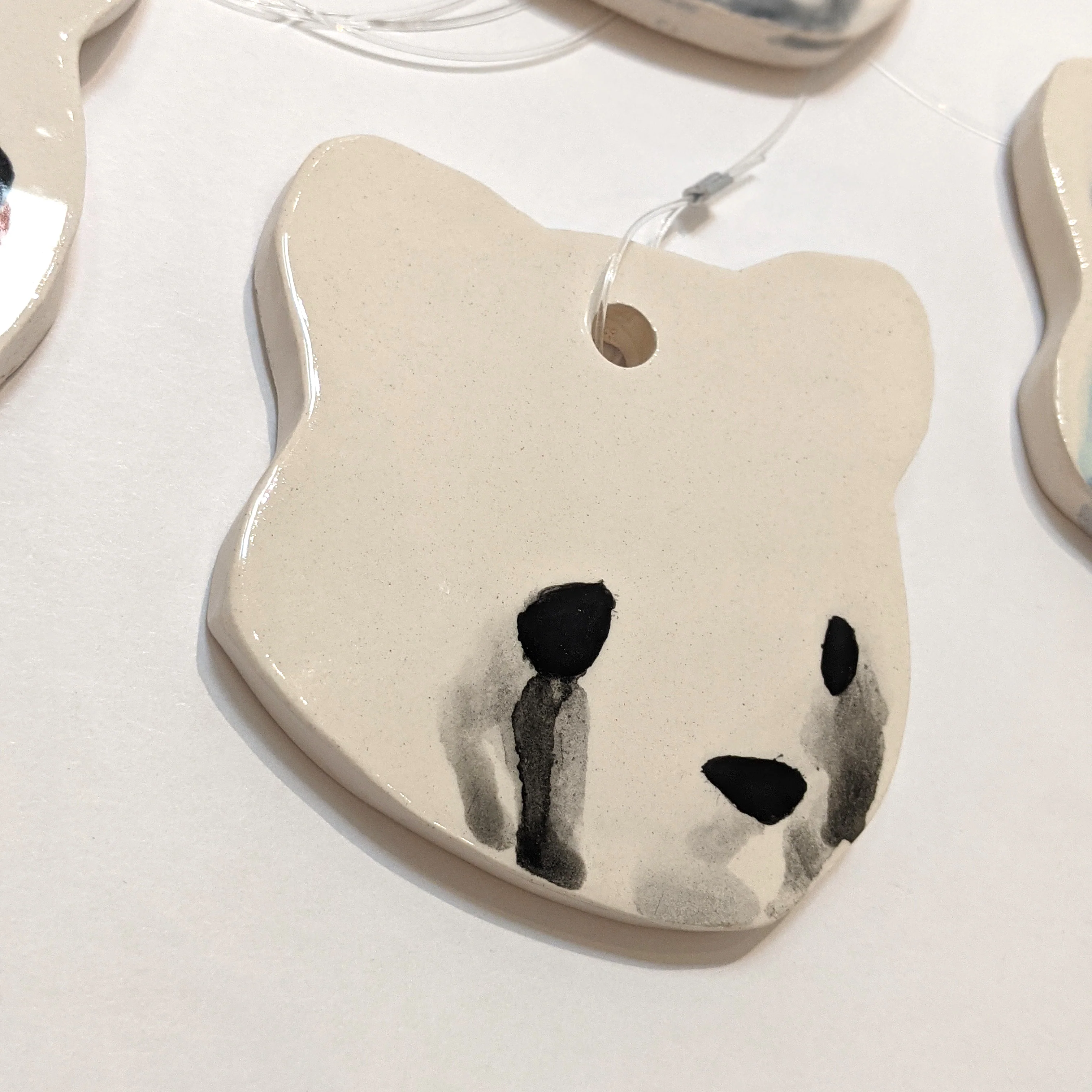 Jenn Lima - Luke Chueh: More Drawings - 3.25" Mini Ceramic Bear Head - Image 2