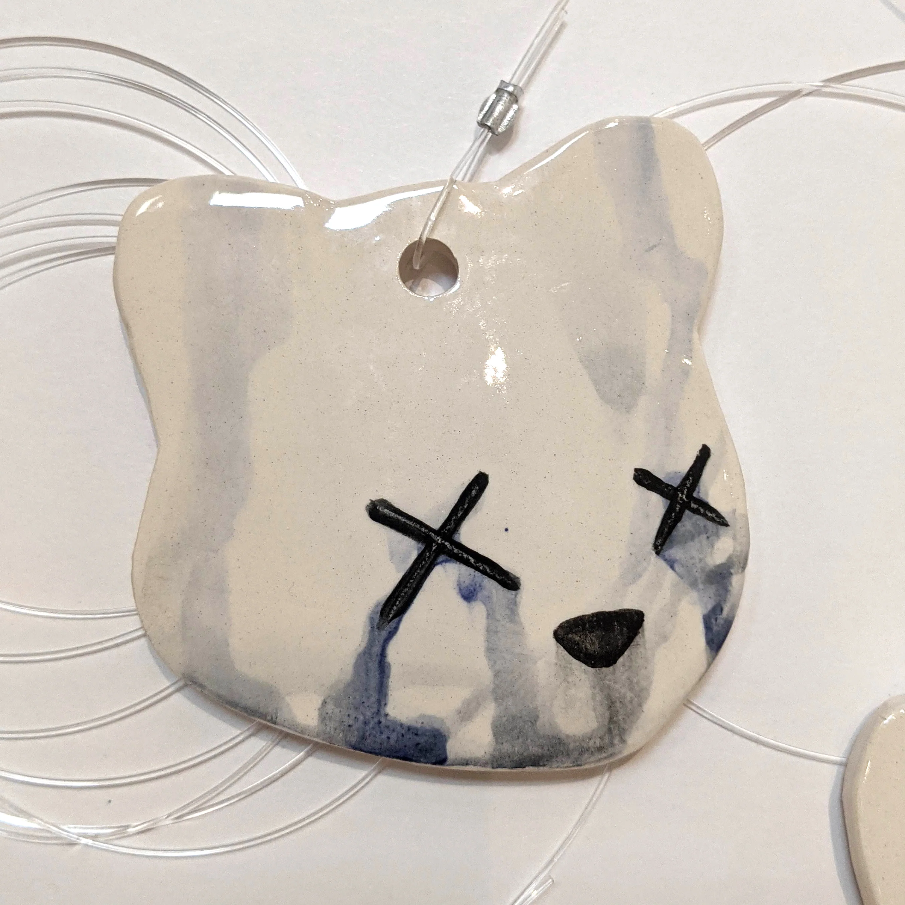 Jenn Lima - Luke Chueh: More Drawings - 3.25" Mini Ceramic Bear Head - Image 4