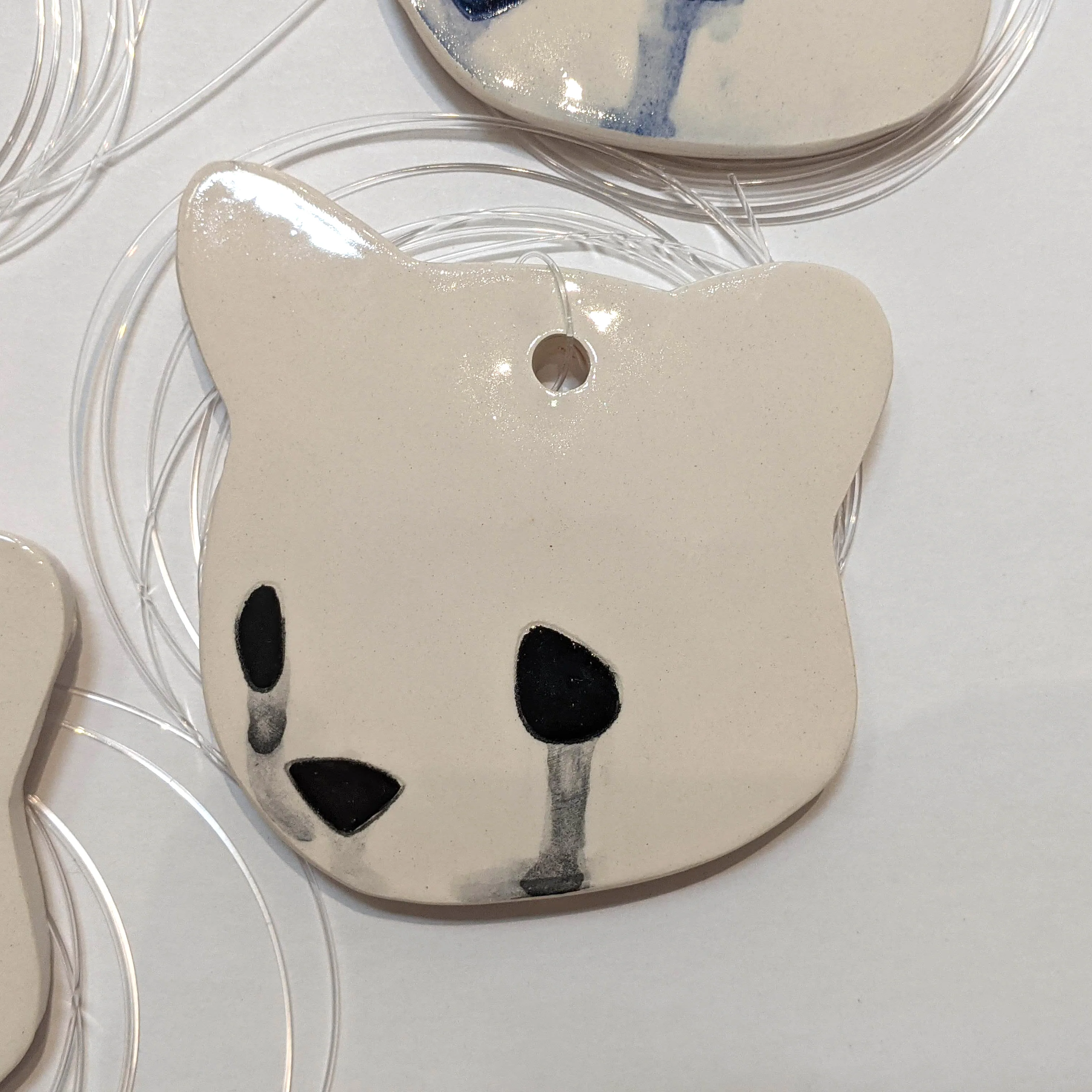 Jenn Lima - Luke Chueh: More Drawings - 4" Small Ceramic Bear Head (Facing Left) - Image 2