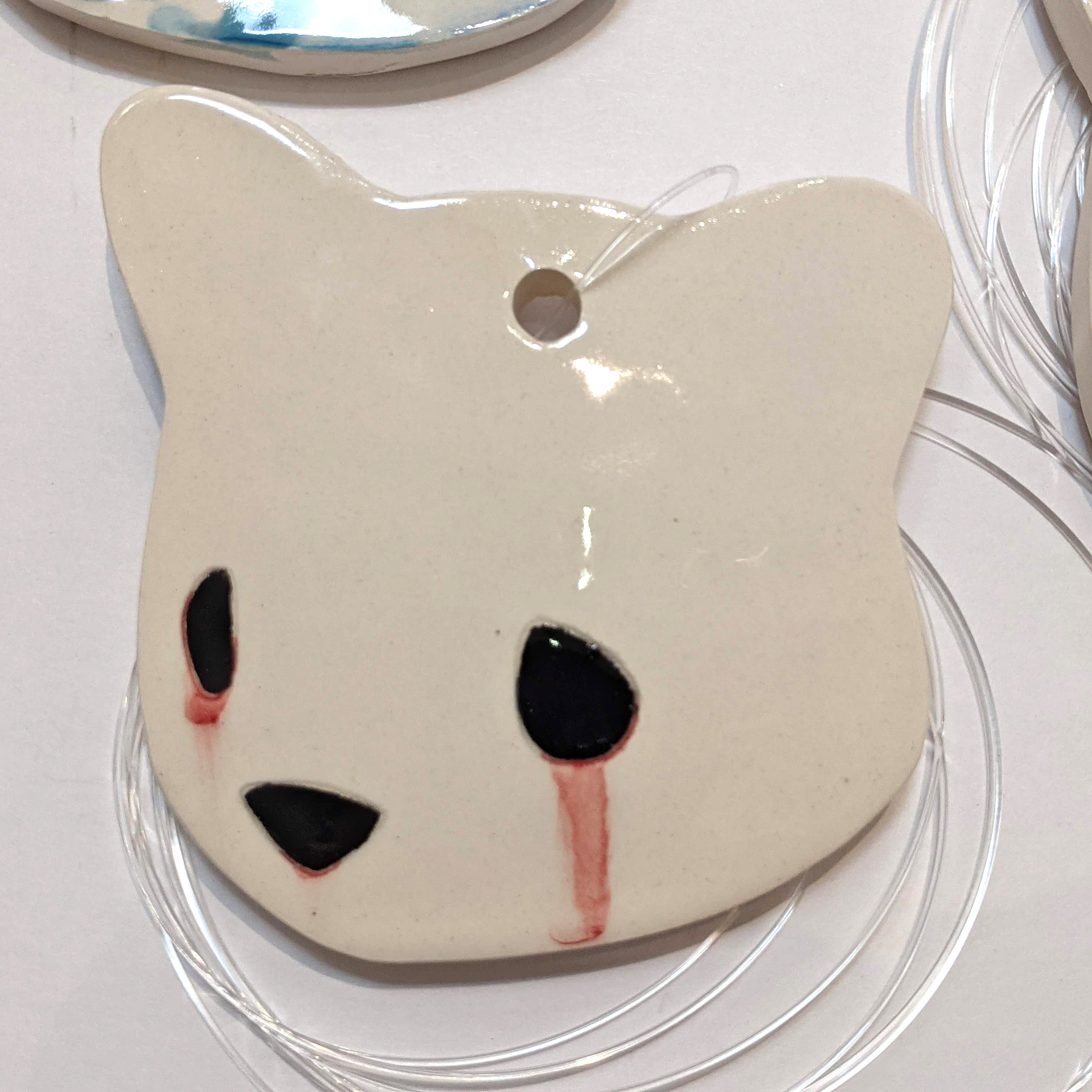 Jenn Lima - Luke Chueh: More Drawings - 4" Small Ceramic Bear Head (Facing Left) - Image 4