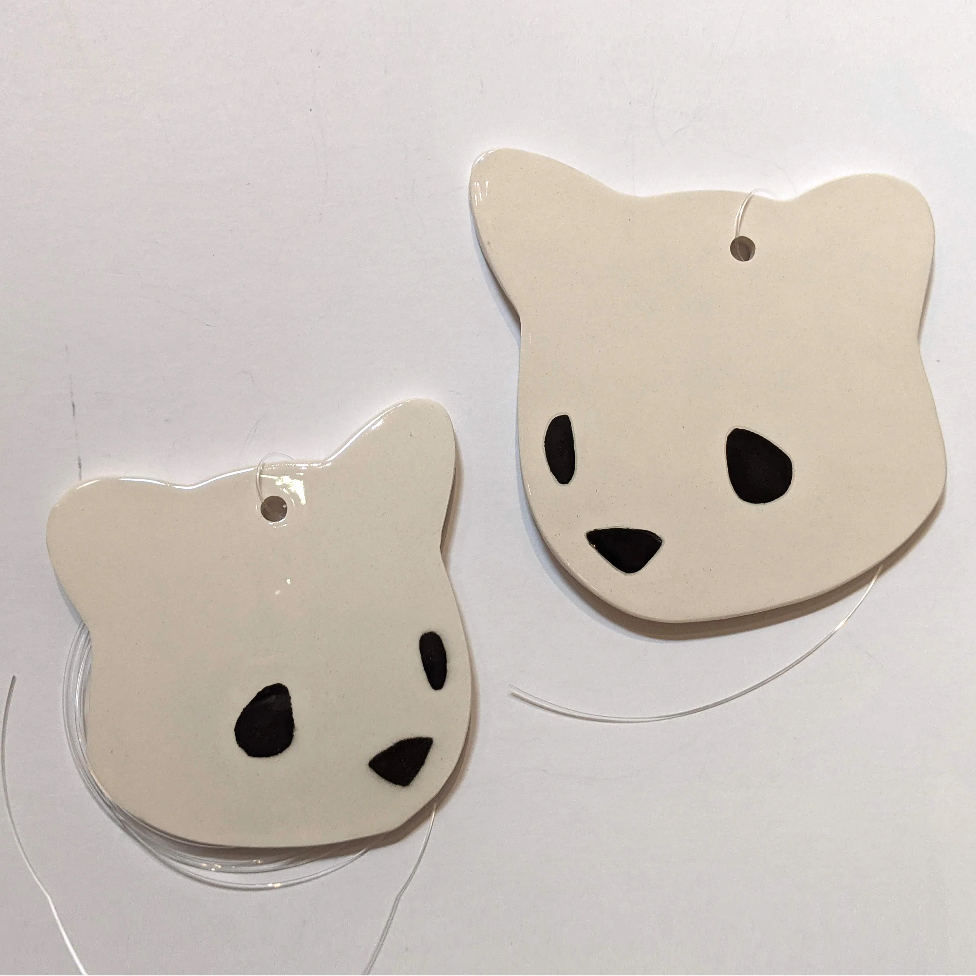 Jenn Lima - Luke Chueh: More Drawings - Black on White Ceramic Bear Head
