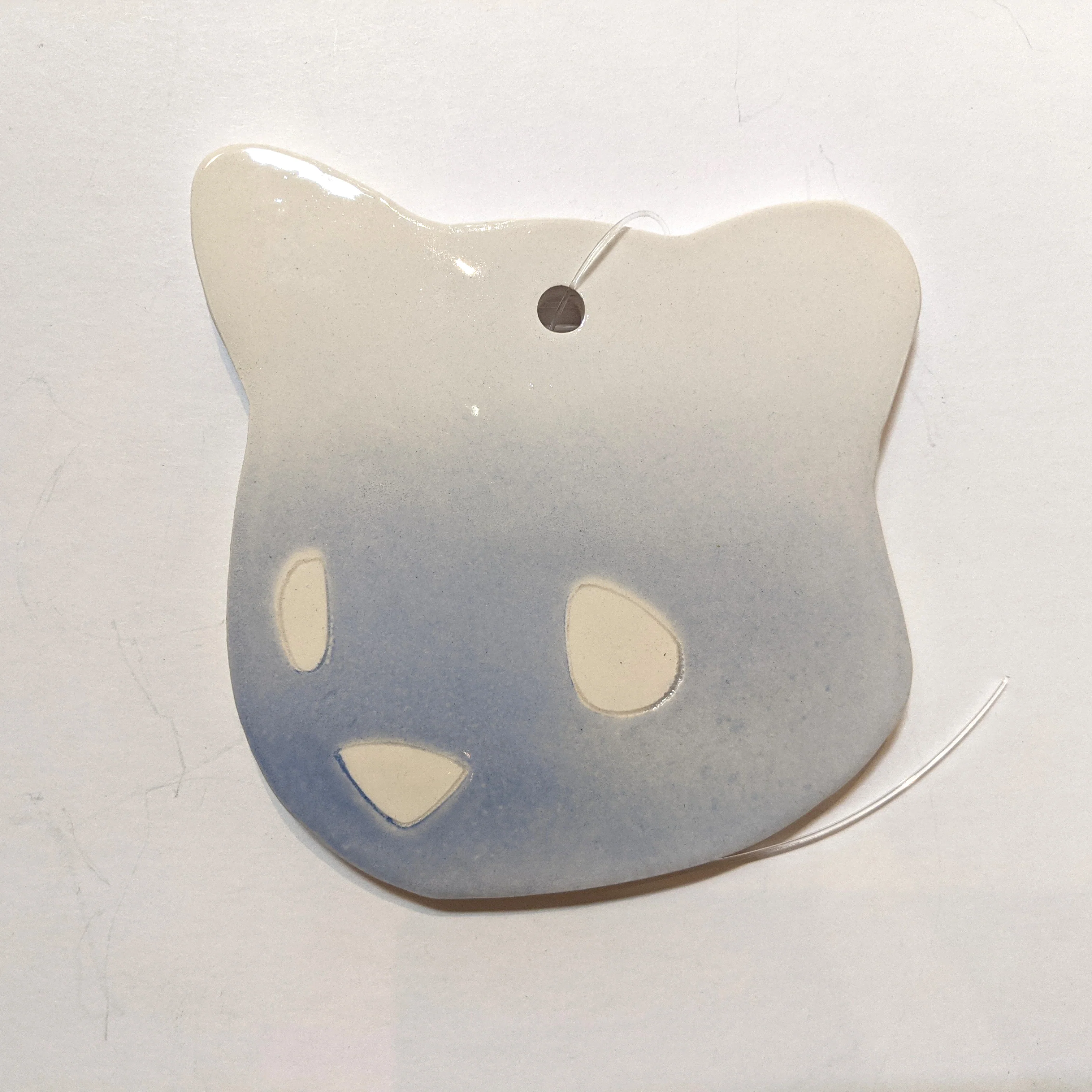 Jenn Lima - Luke Chueh: More Drawings - Ombre Blue Ceramic Bear Head - Image 3
