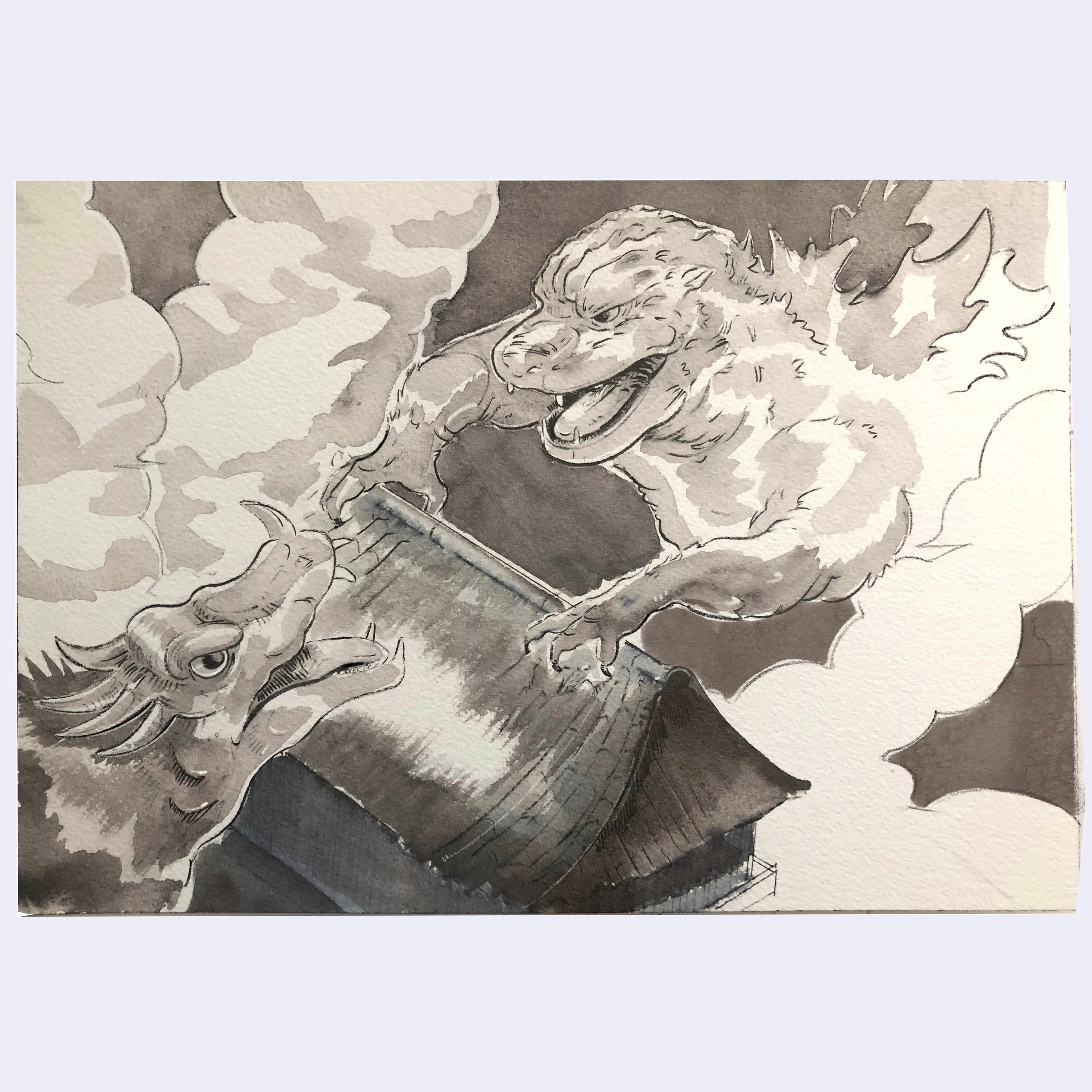 Kaiju 2024 - Dylan Griffin - "Godzilla and Anguirus 1955"