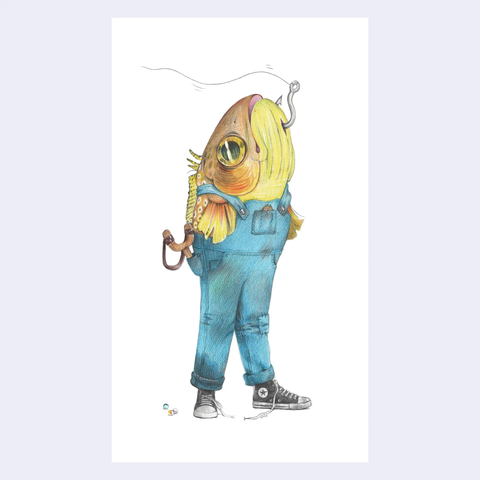 Cassia Lupo - "Reverse Merm SkidKid" Art Print - Land and Sea Show 2022