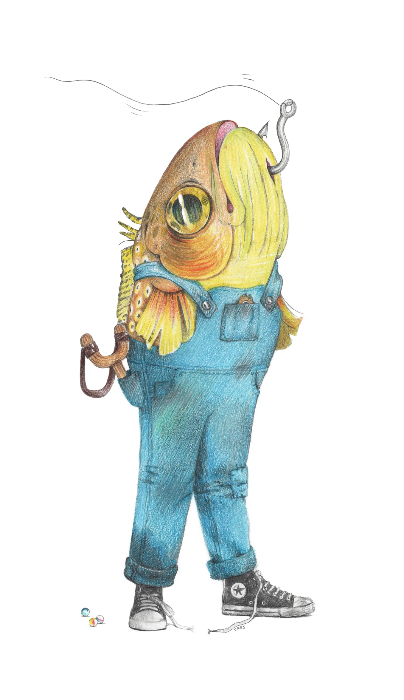 Cassia Lupo - "Reverse Merm SkidKid" Art Print - Land and Sea Show 2022 - Image 2