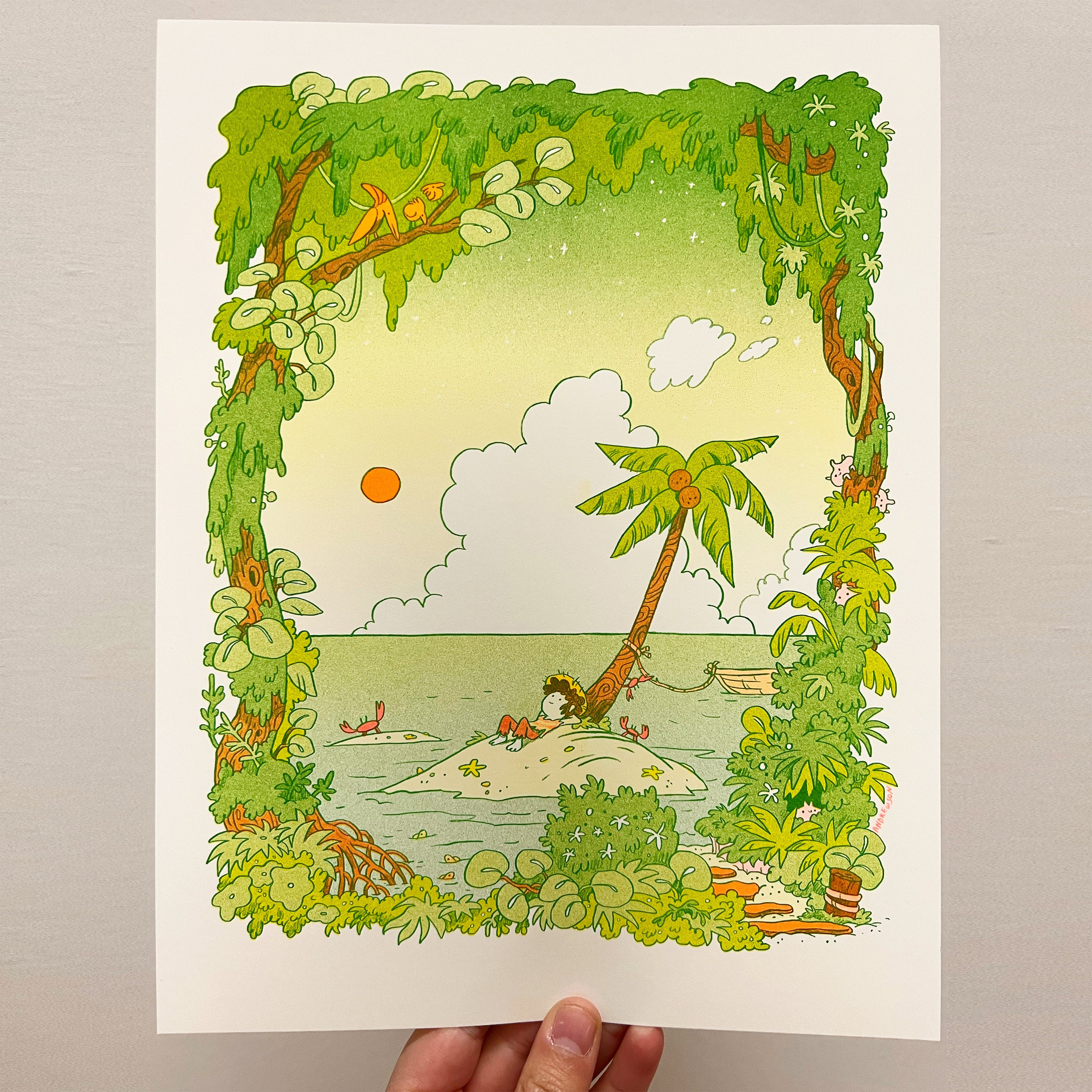 Natalie Andrewson - "Island Dreamer" Risograph