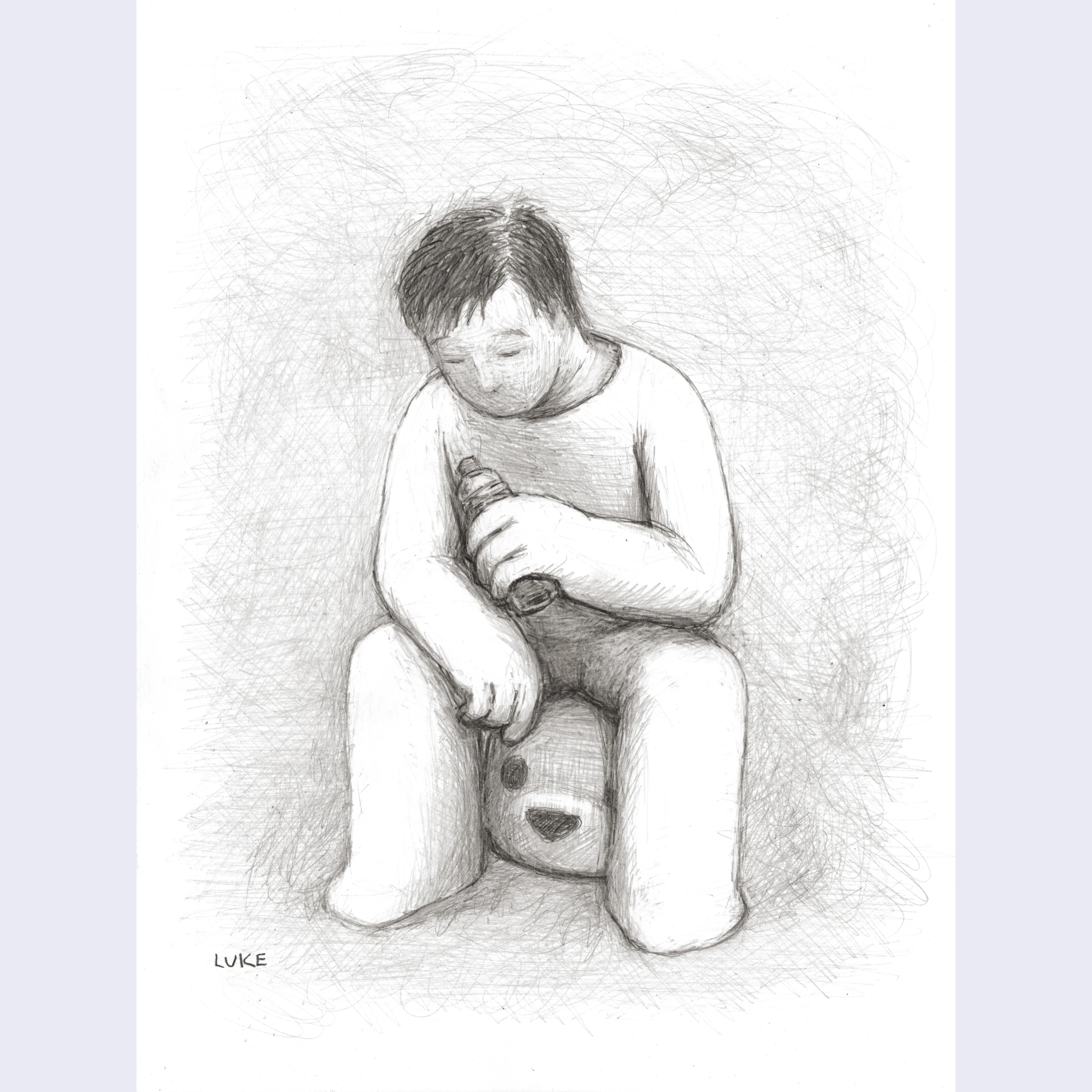 Luke Chueh Drawings - "Headrest"