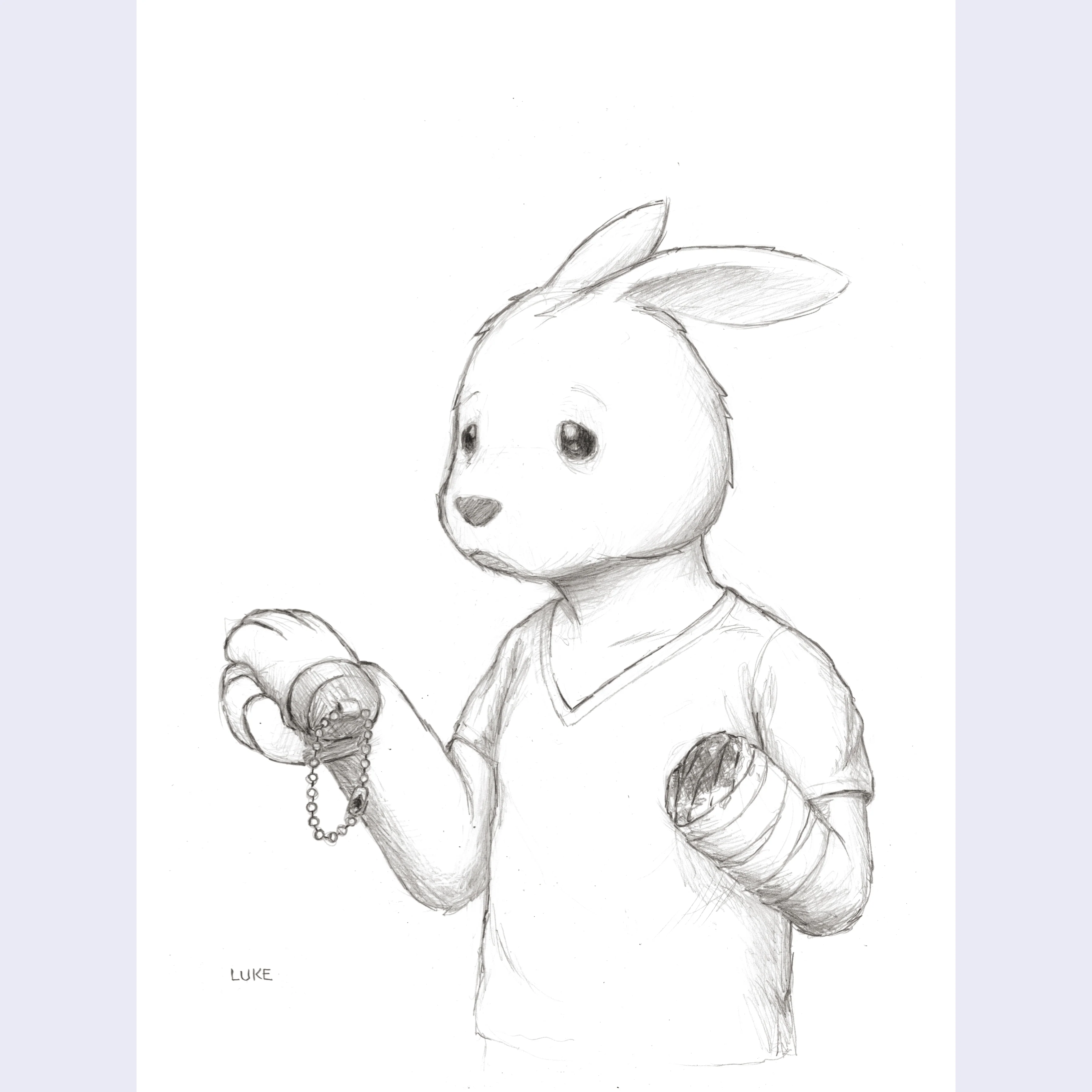 Luke Chueh Drawings - "Lucky"