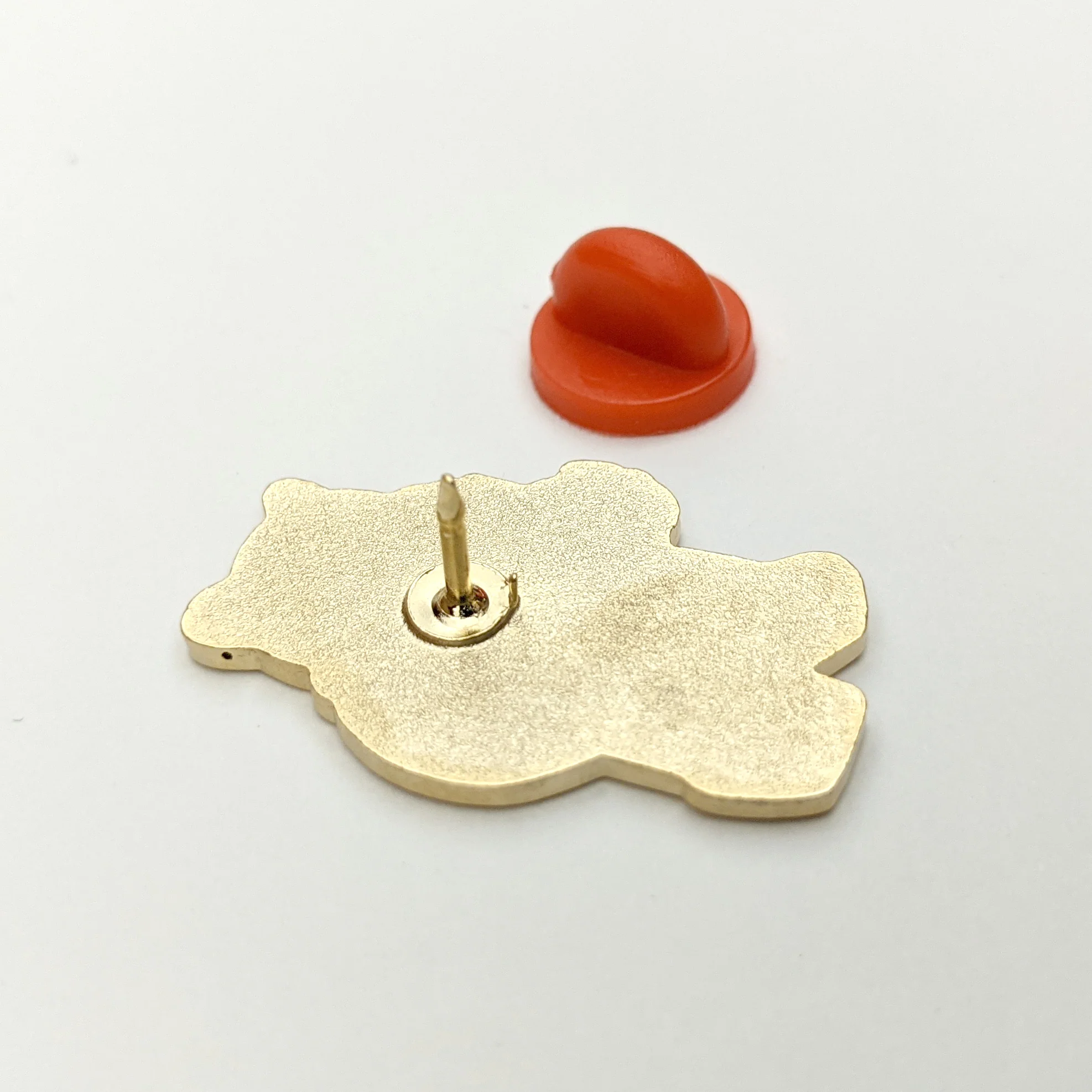 Luke Chueh x Giant Robot - Robot Bear Enamel Pin (White and Gold) - Image 2