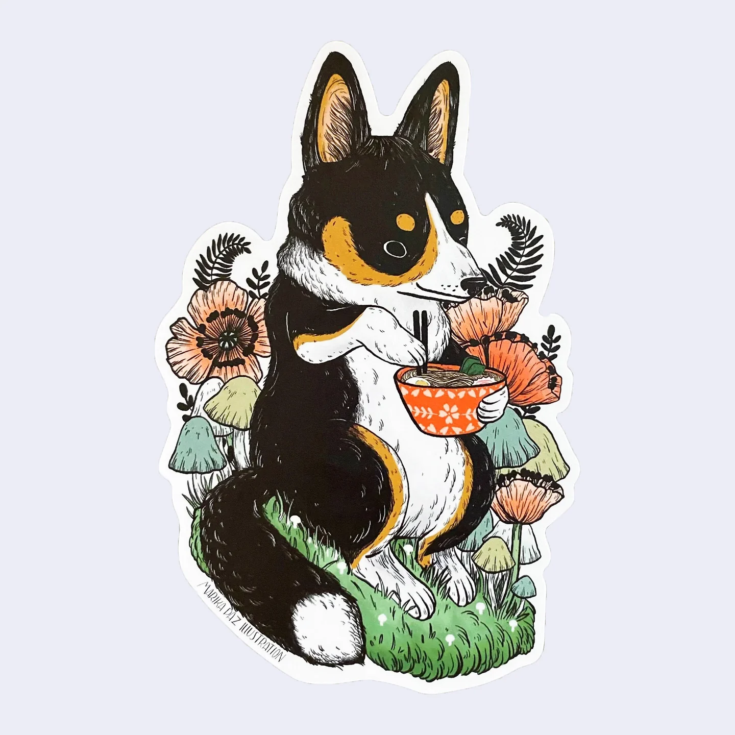 Marika Paz - "Corgi Ramen" Sticker