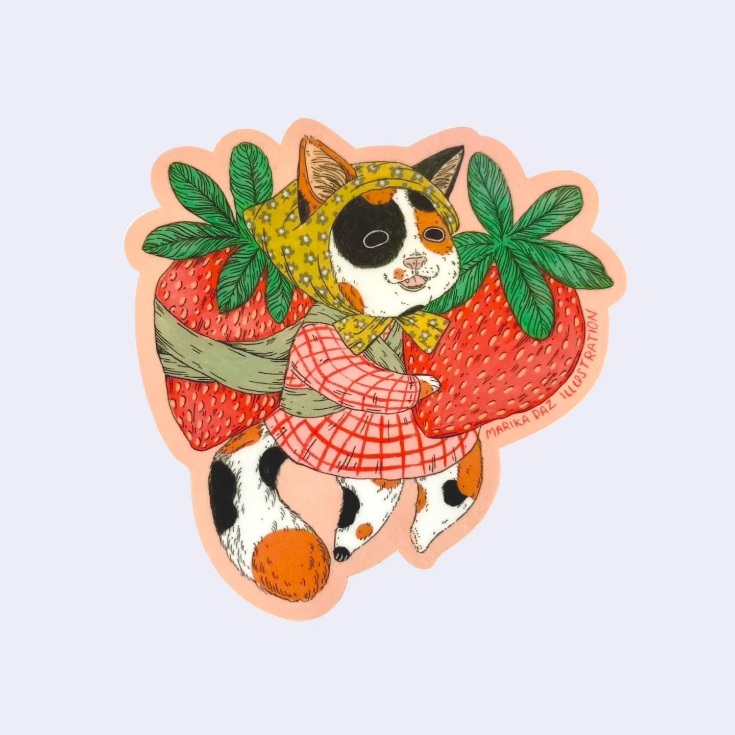 Marika Paz - "Strawberry Cat" Sticker